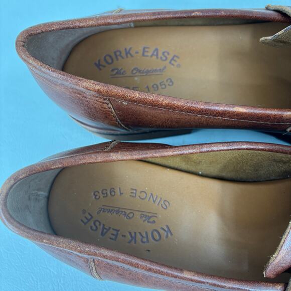 Kork Ease Carlisle Penny Loafer Womens Size 9 Brown Leather Low Heel Comfort - Picture 7 of 9